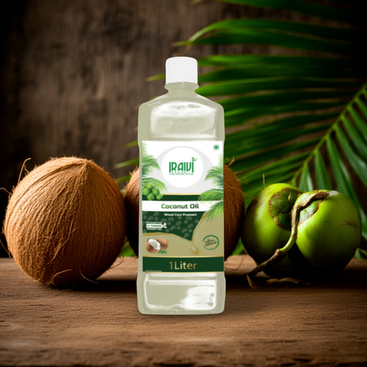 Iraivi Premium Cold Pressed Coconut Oil 1L Pure, Wood-Pressed & Unrefined - Iraivi Herbals