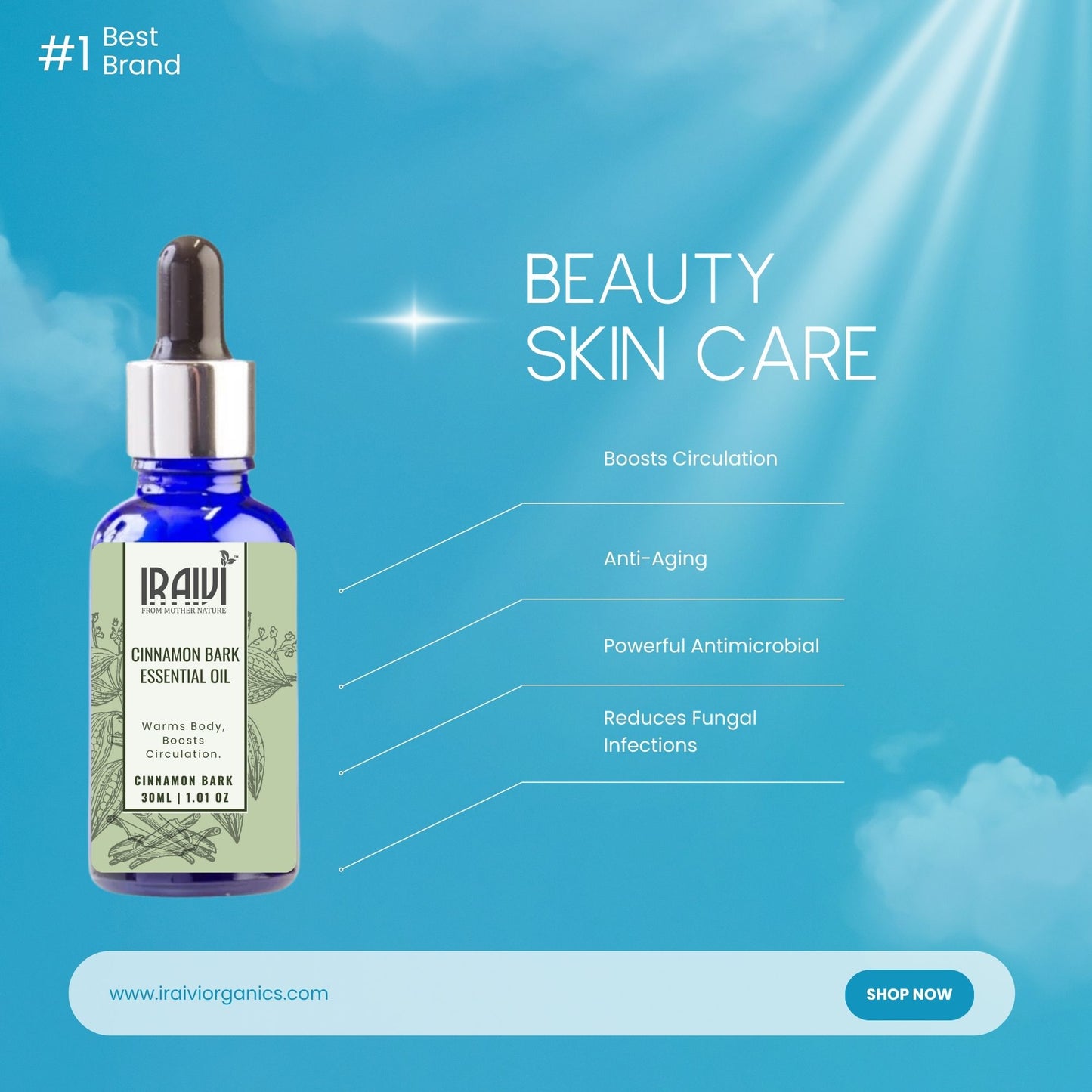 Cinamon Bark Essential Oil Bottle – Iraivi Organics Pure Essential Oil