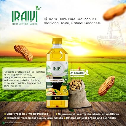 Cold Pressed Groundnut Oil 1L Bottle – Iraivi Organics