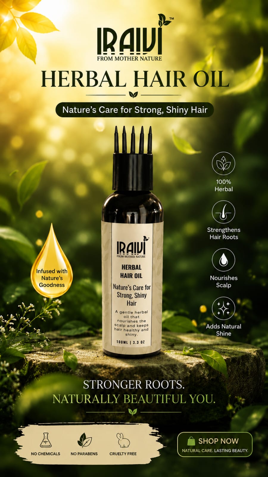 IRAIVI Herbal Hair Oil | Natural Herbal Hair & Scalp Care Oil | 100ml