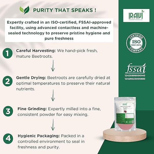 Iraivi Premium Beetroot Powder 100g – Pure Chukandar for Skin, Hair, and Energy Boost