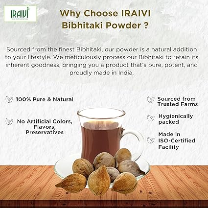 Iraivi Premium Bibhitaki Powder 100g – Thandrikkai Baheda Natural Gut Cleanser