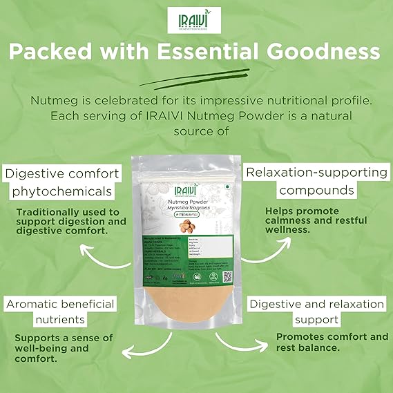Iraivi Premium Nutmeg Powder 100g – Jaathikkaai Jaiphal for Flavor & Wellness