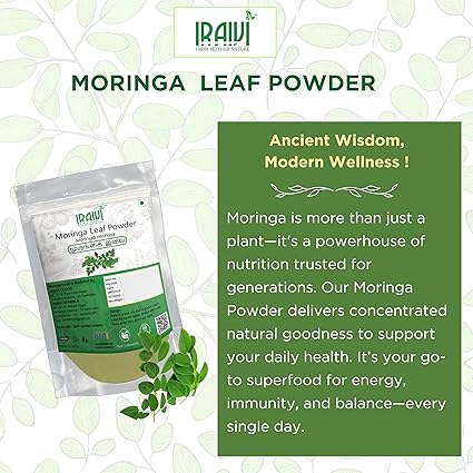 IRAIVI Premium Moringa Leaf Powder-100g | Murungai | Sahjan | Mulaga | Nugge | Muringa | Nutrient Rich Superfood for Wellness