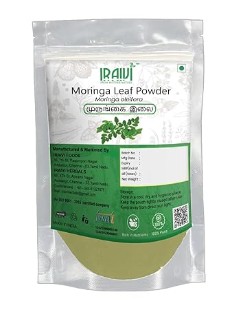 IRAIVI Premium Moringa Leaf Powder-100g | Murungai | Sahjan | Mulaga | Nugge | Muringa | Nutrient Rich Superfood for Wellness