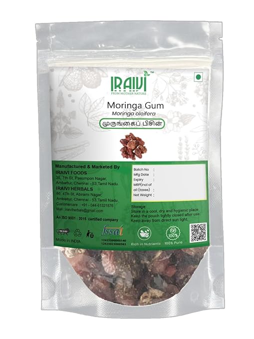 IRAIVI Premium Moringa Gum | Murungai Pisin | Shigru Gond | Muringa Gond | Pure & Natural by Iraivi Organics - Iraivi Herbals