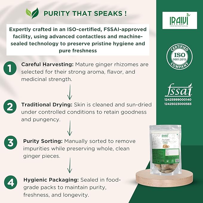 IRAIVI Premium Dry Ginger | Sukku | Pure & Natural by Iraivi Organics - Iraivi Herbals