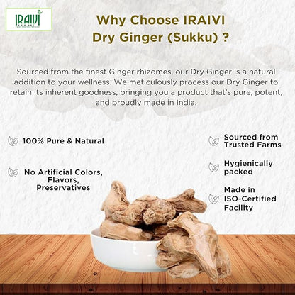 IRAIVI Premium Dry Ginger | Sukku | Pure & Natural by Iraivi Organics - Iraivi Herbals