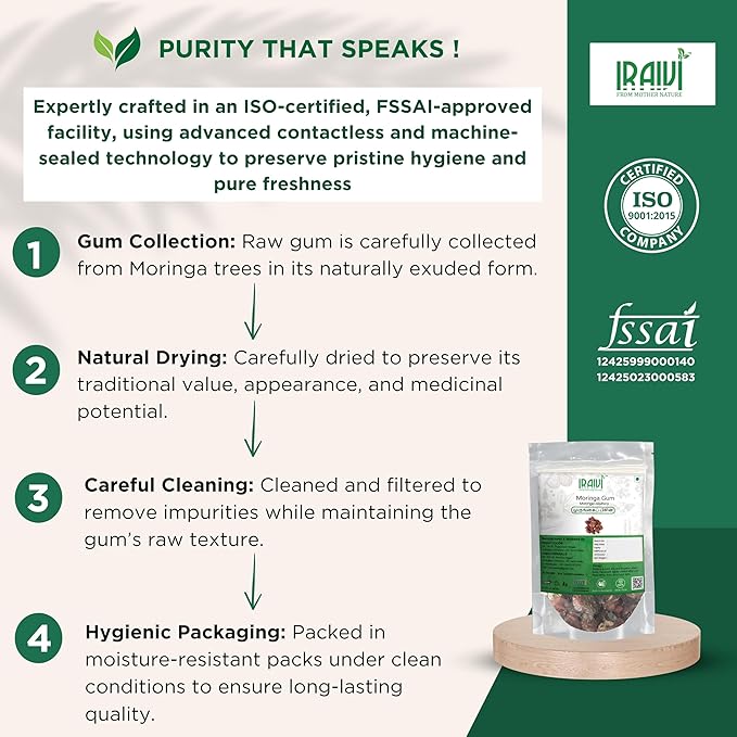IRAIVI Premium Moringa Gum | Murungai Pisin | Shigru Gond | Muringa Gond | Pure & Natural by Iraivi Organics - Iraivi Herbals