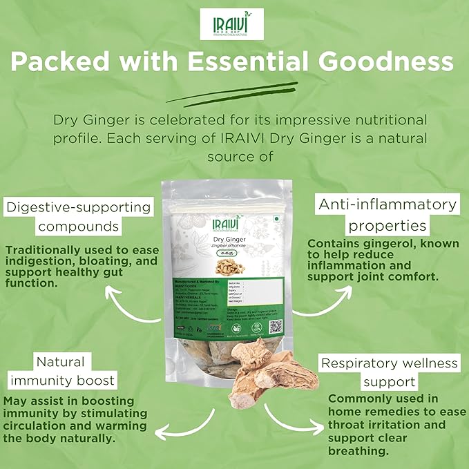 IRAIVI Premium Dry Ginger | Sukku | Pure & Natural by Iraivi Organics - Iraivi Herbals