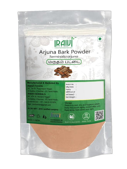 Arjuna Bark Powder 100g – Herbal Heart Supplement by Iraivi