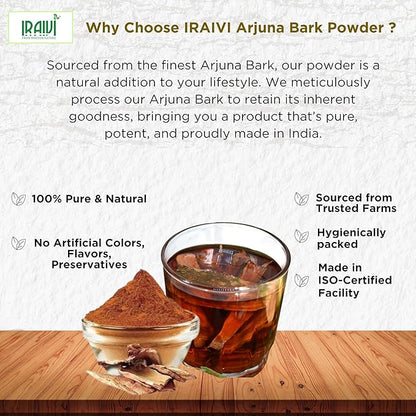 Arjuna Bark Powder 100g – Herbal Heart Supplement by Iraivi
