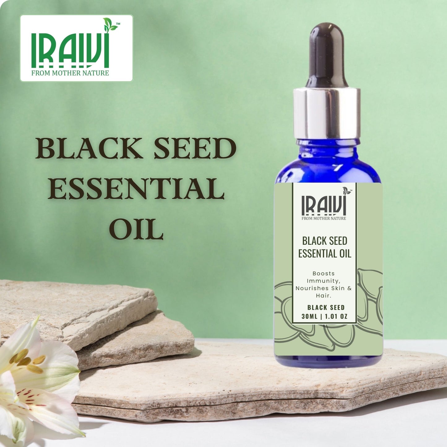Black Seed Essential Oil Bottle – Iraivi Organics Pure Essential Oil