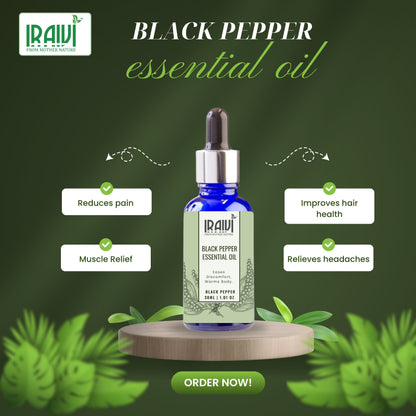 Black Pepper Essential Oil Bottle – Iraivi Organics Pure Essential Oil