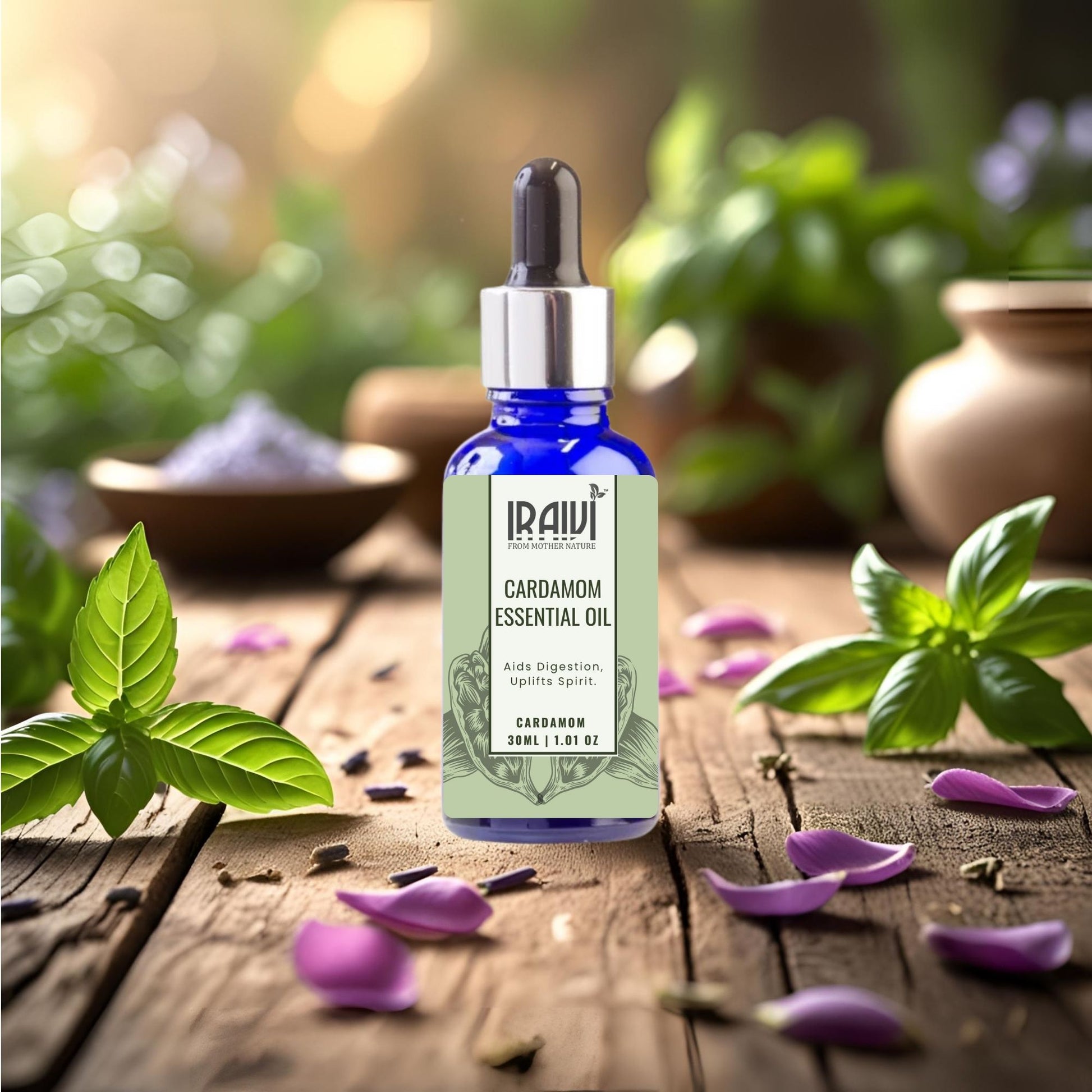 Cardamon Essential Oil Bottle – Iraivi Organics Pure Essential Oil