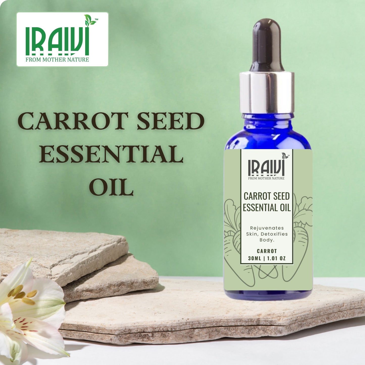 Carrot Seed Essential Oil Bottle – Iraivi Organics Pure Essential Oil