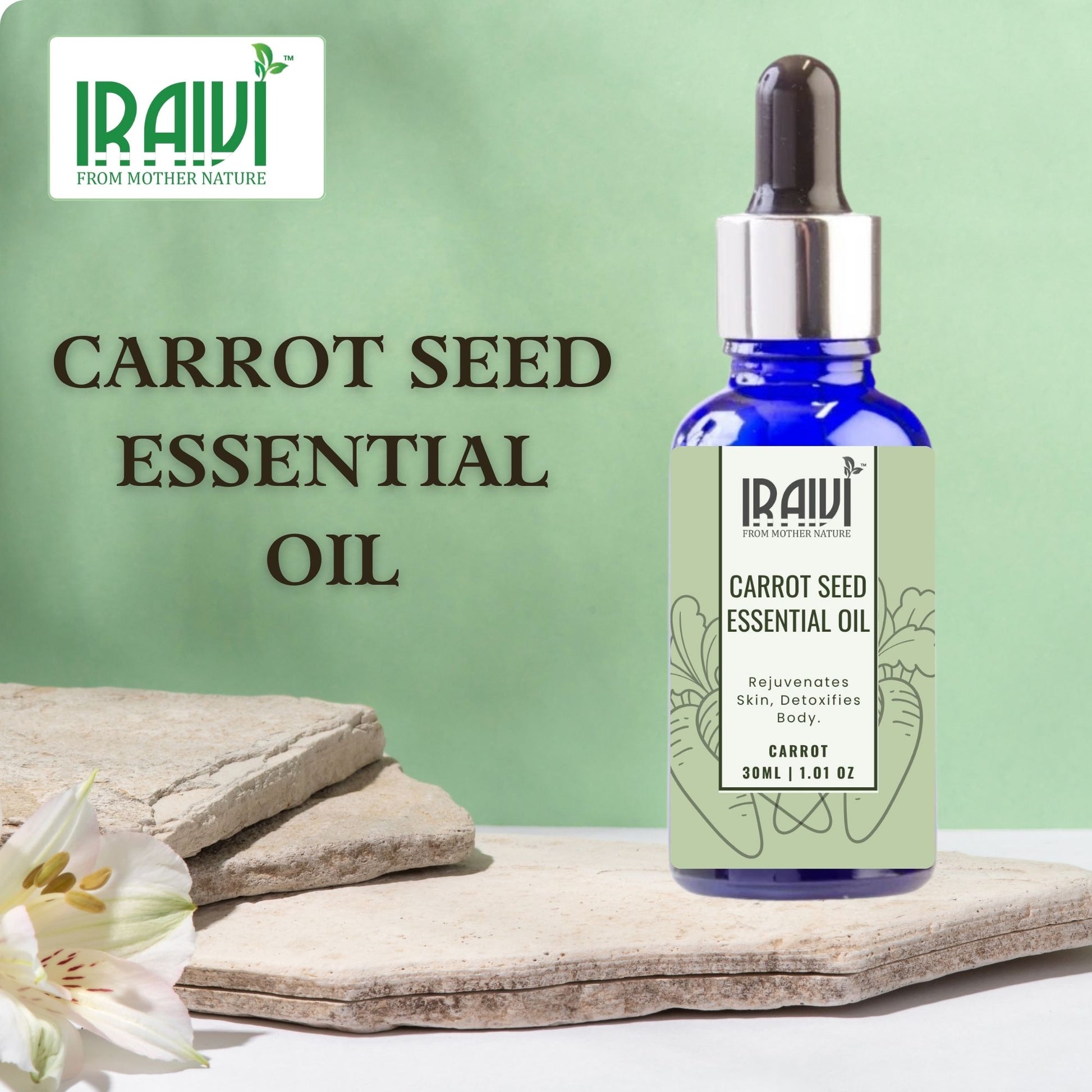 Carrot Seed Essential Oil Bottle – Iraivi Organics Pure Essential Oil