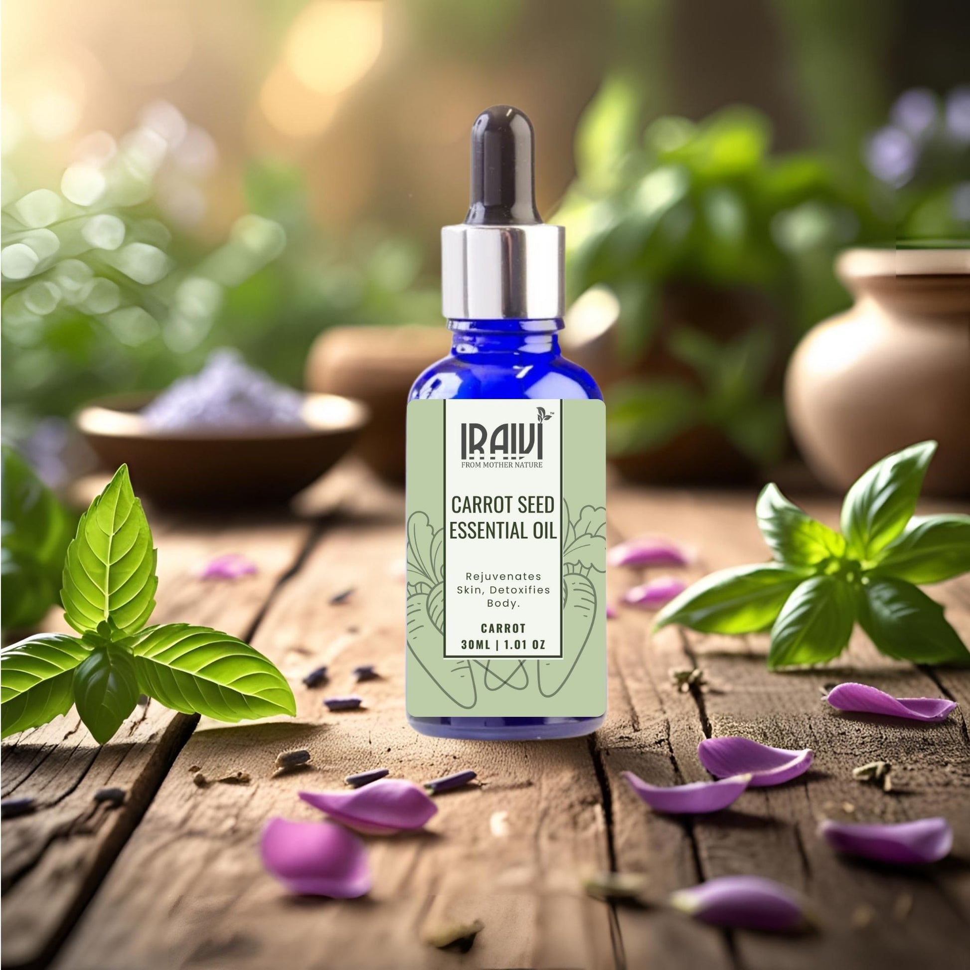 Carrot Seed Essential Oil Bottle – Iraivi Organics Pure Essential Oil