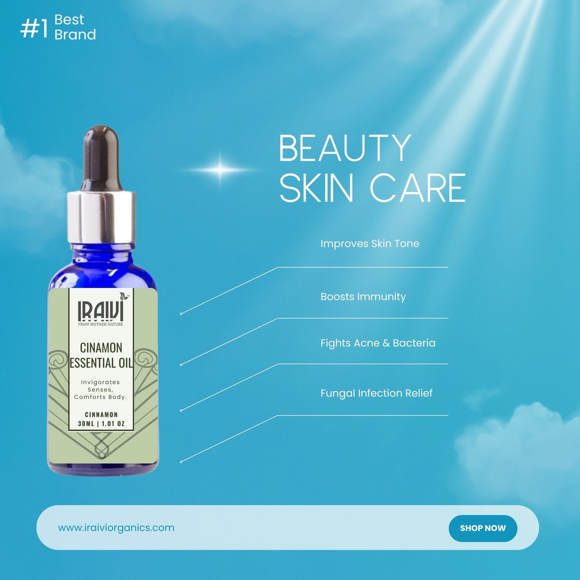 Cinamon Essential Oil Bottle – Iraivi Organics Pure Essential Oil