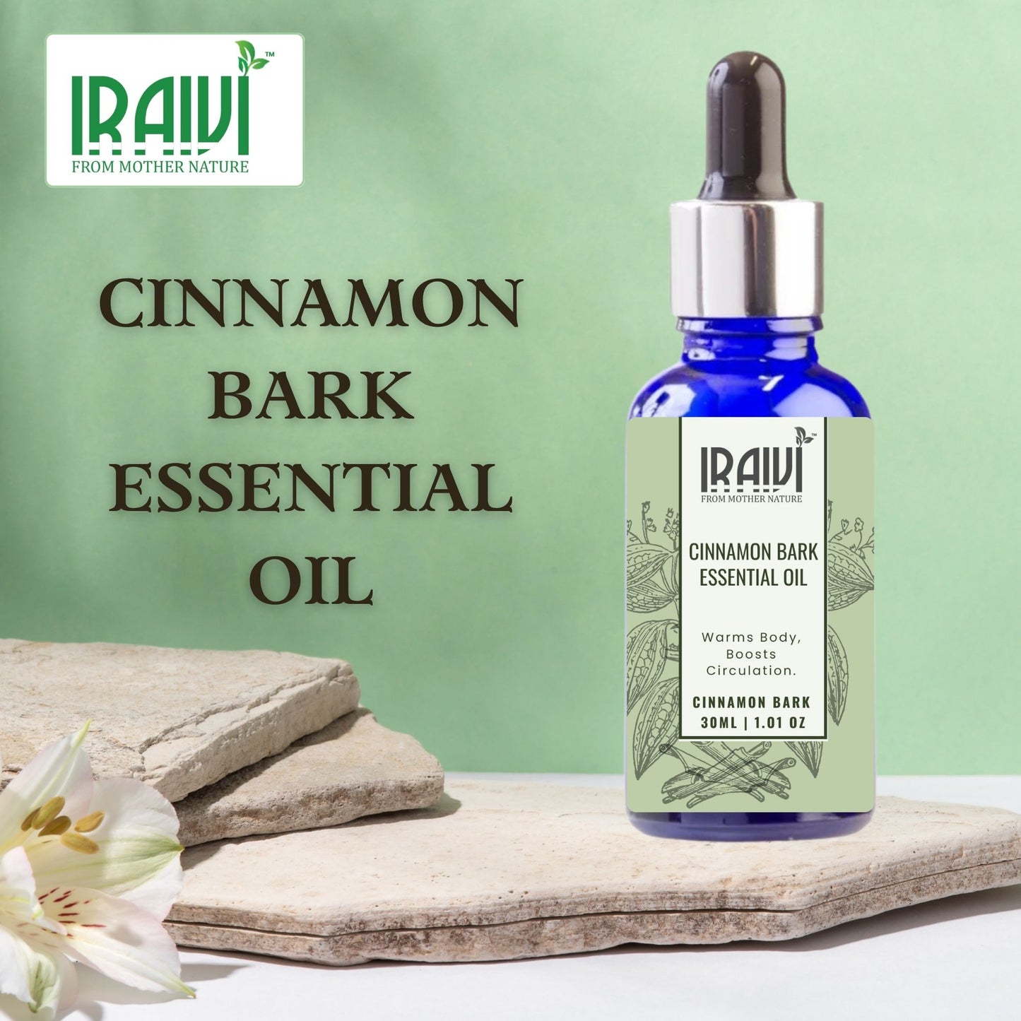 Cinamon Bark Essential Oil Bottle – Iraivi Organics Pure Essential Oil