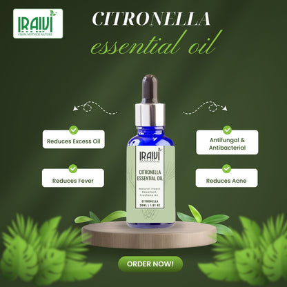 Citronella Essential Oil Bottle – Iraivi Organics Pure Essential Oil