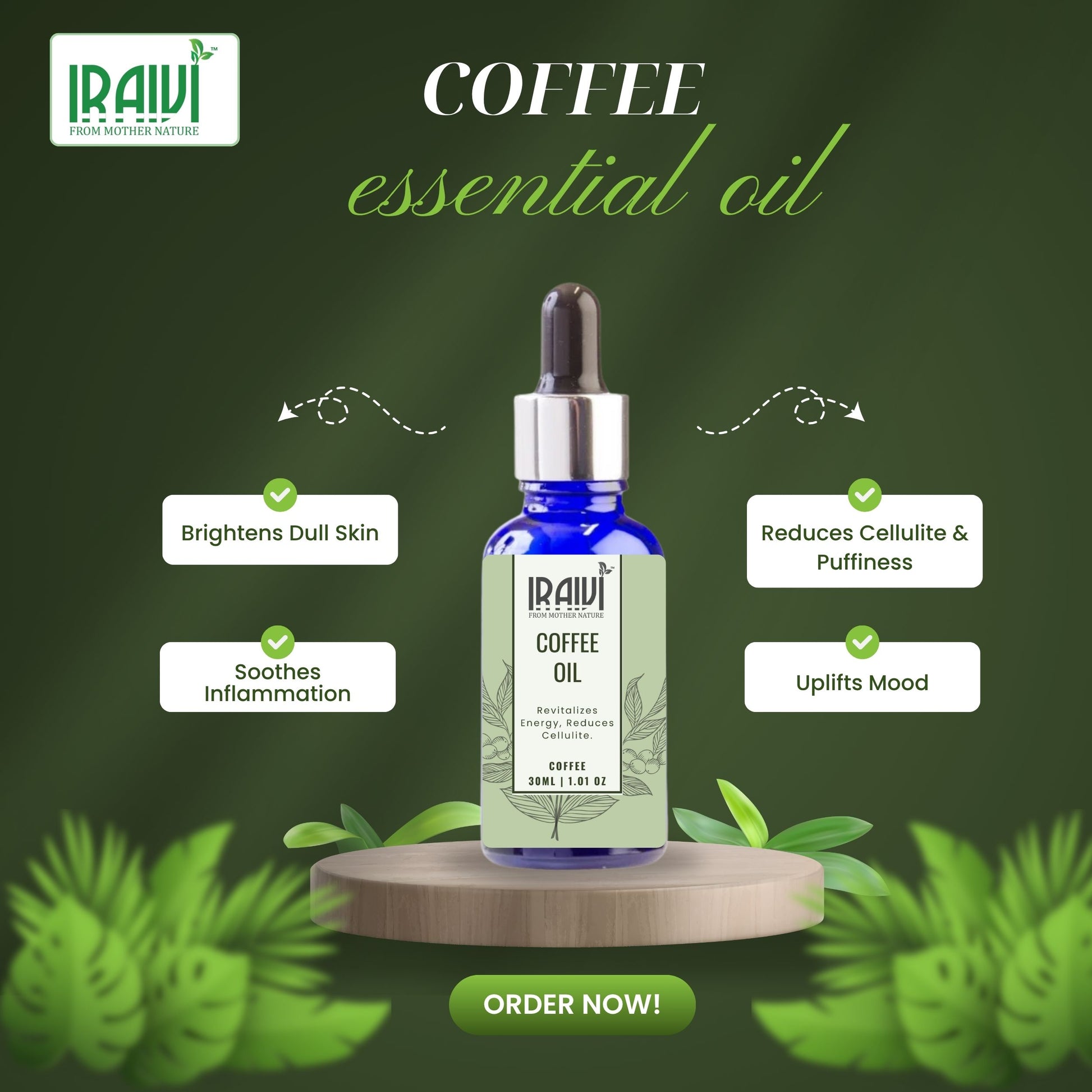 Coffee Oil Bottle – Iraivi Organics Pure Essential Oil