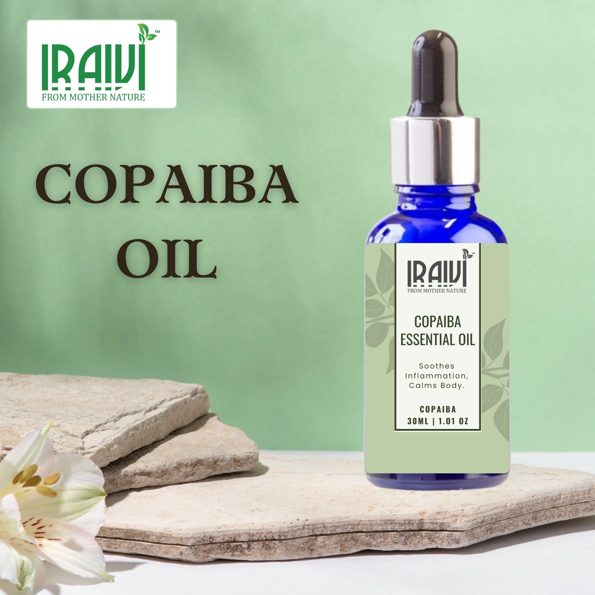 Copaiba Oil Bottle – Iraivi Organics Pure Essential Oil