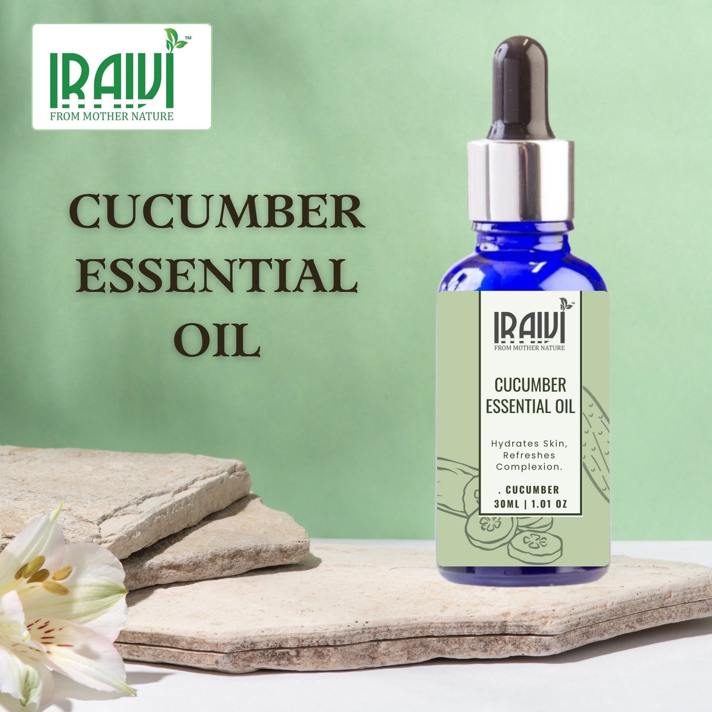 Cucumber Essential Oil Bottle – Iraivi Organics Pure Essential Oil