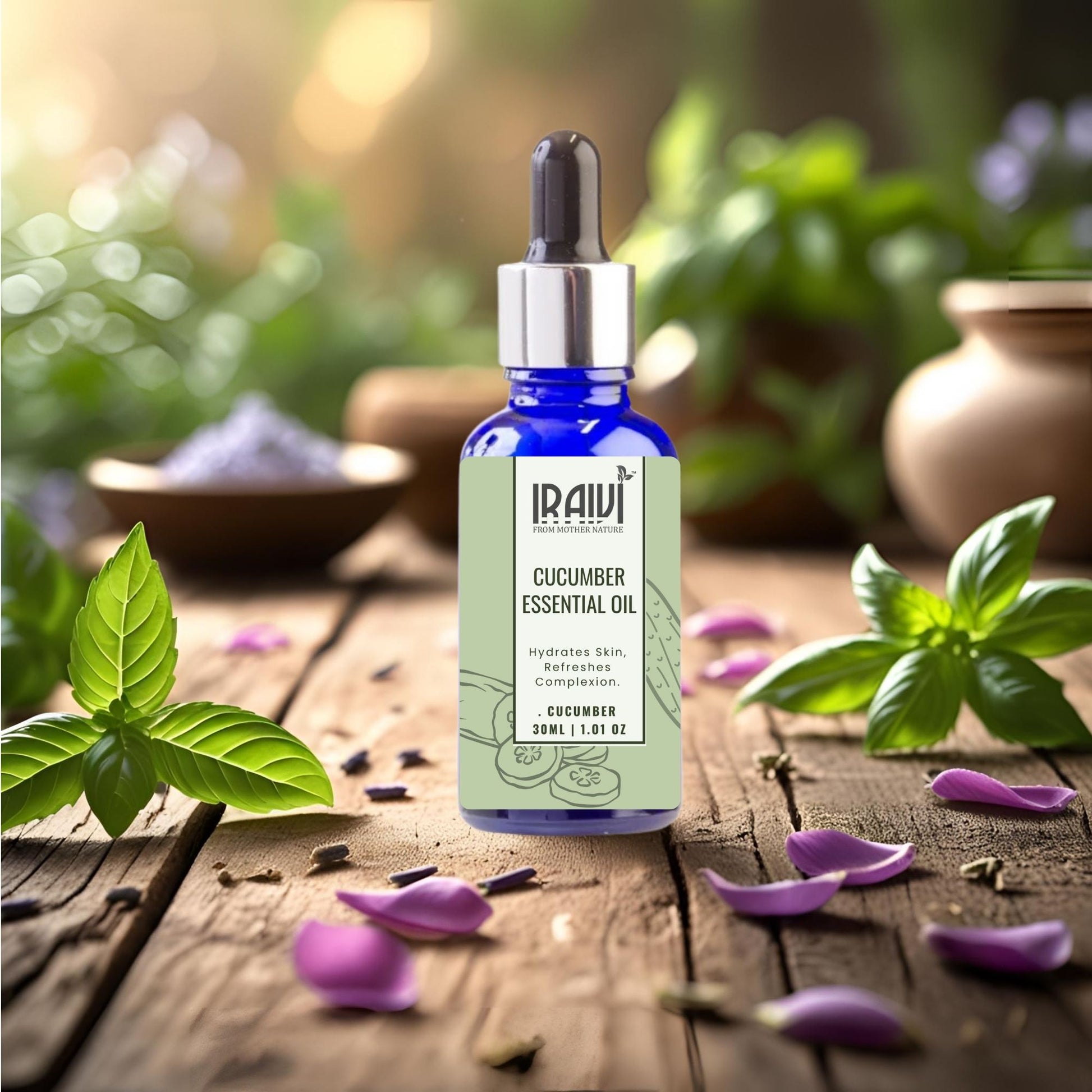 Cucumber Essential Oil Bottle – Iraivi Organics Pure Essential Oil