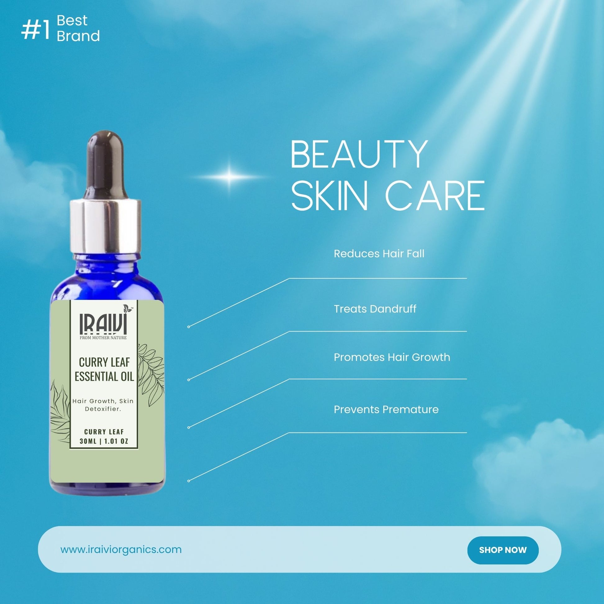 Curry Leaf Essential Oil Bottle – Iraivi Organics Pure Essential Oil