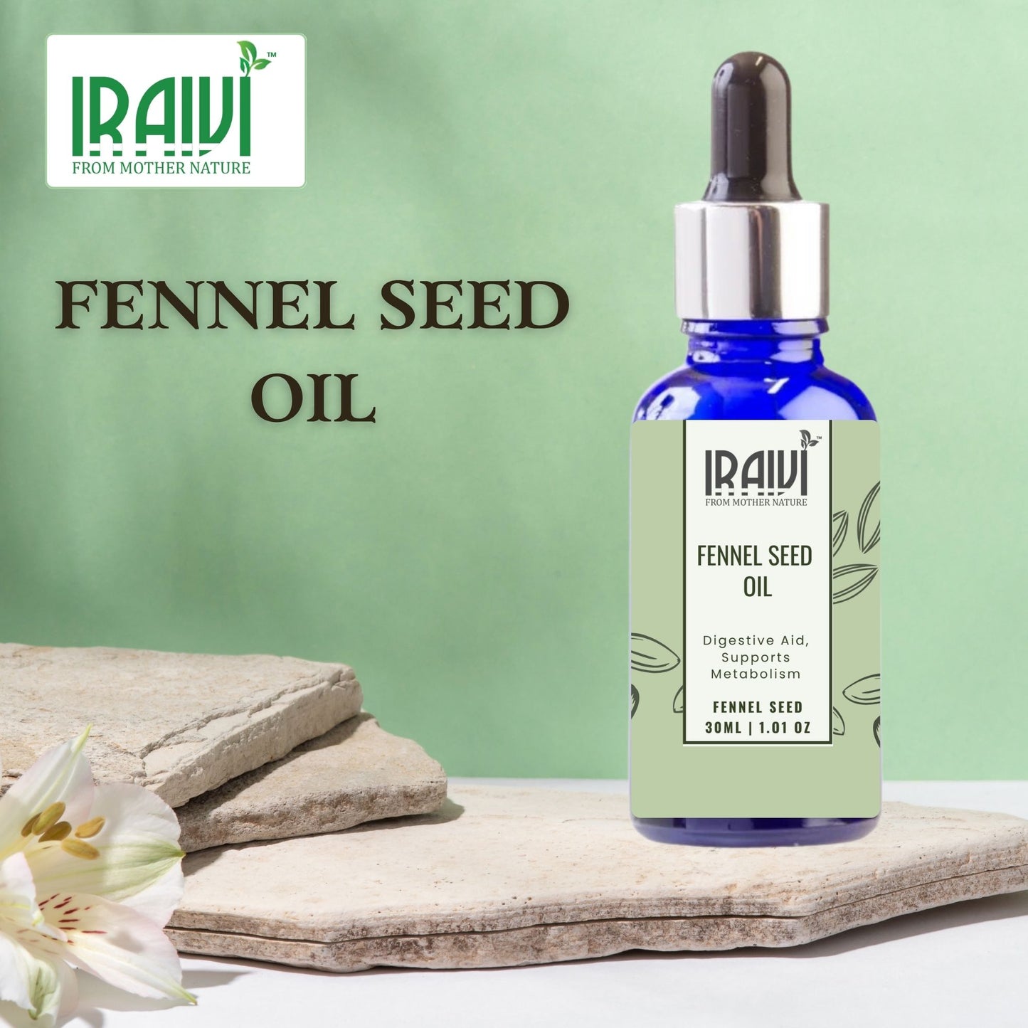 Fennel Seed Oil Bottle – Iraivi Organics Pure Essential Oil