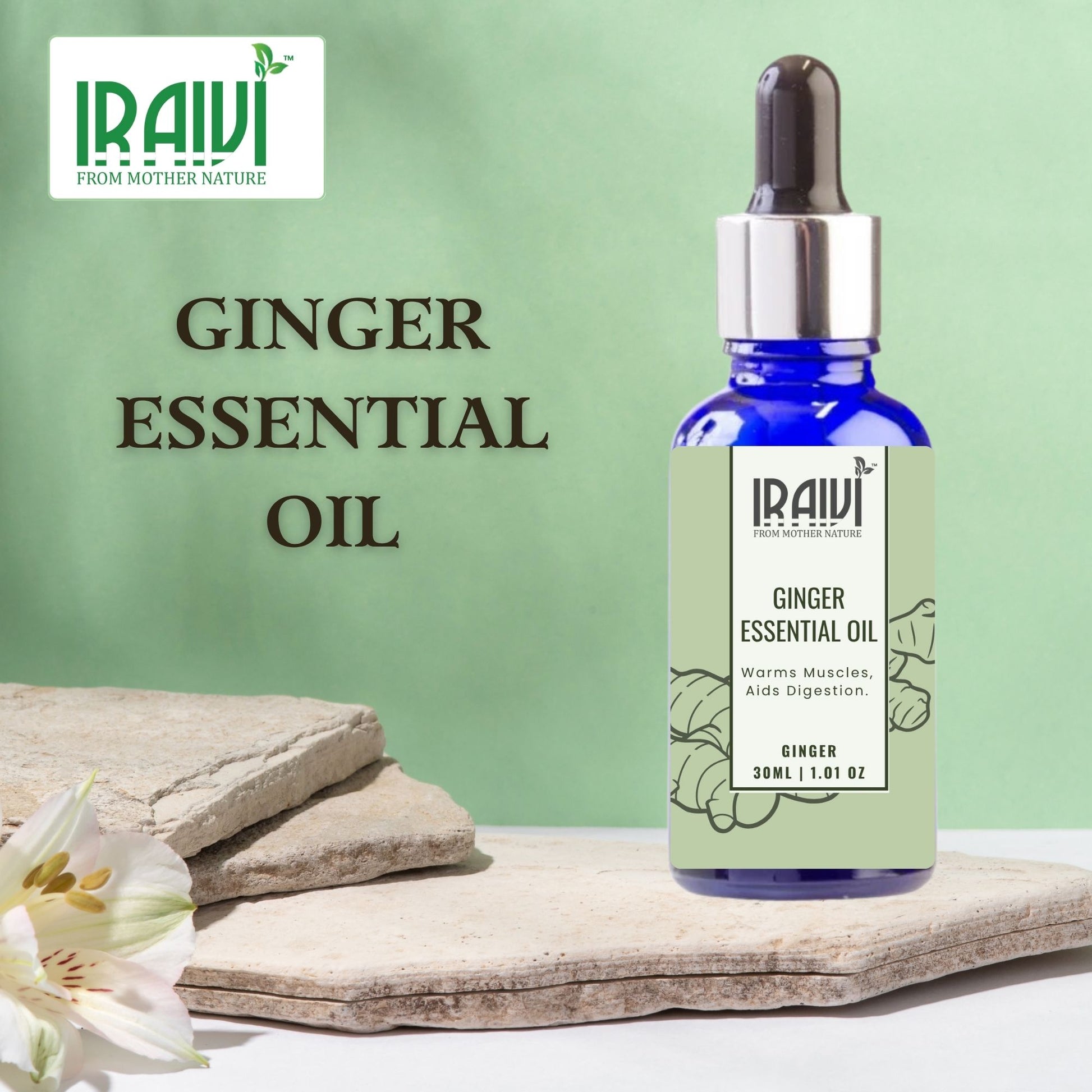 Ginger Essential Oil Bottle – Iraivi Organics Pure Essential Oil