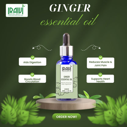 Ginger Essential Oil Bottle – Iraivi Organics Pure Essential Oil