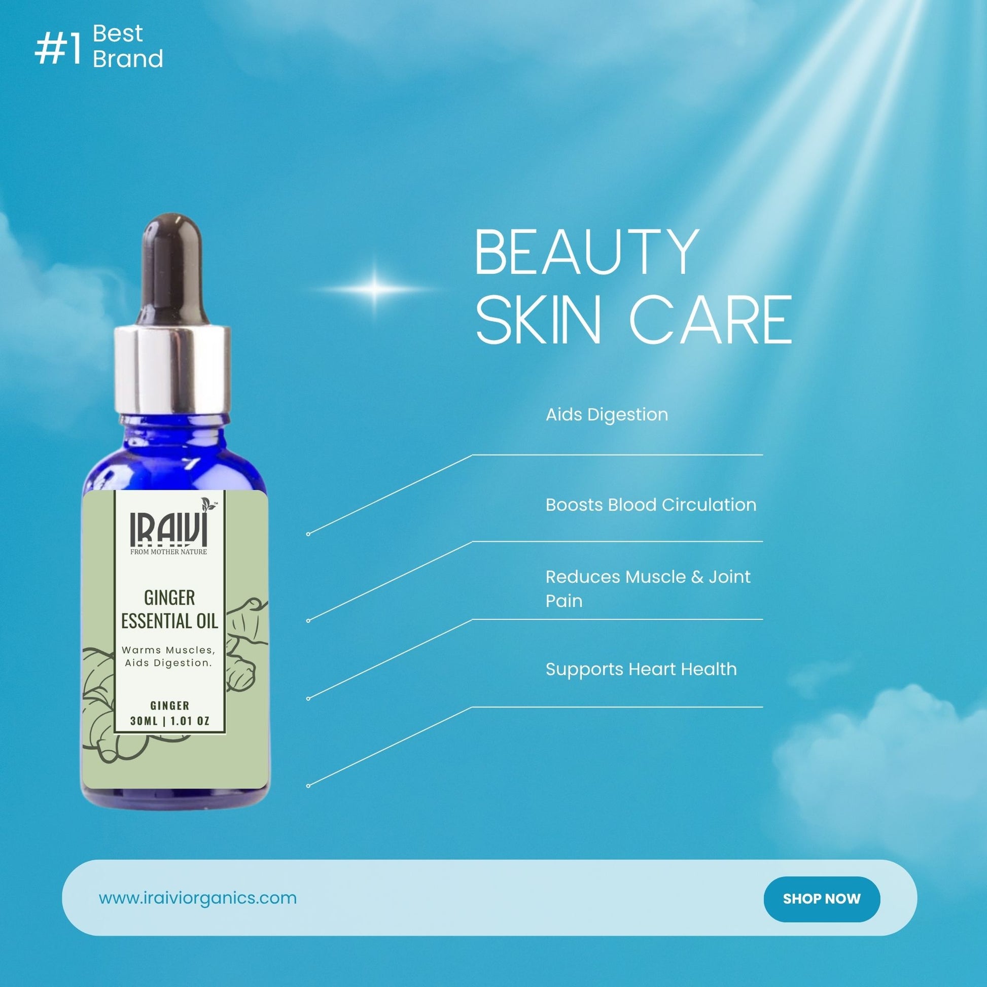 Ginger Essential Oil Bottle – Iraivi Organics Pure Essential Oil