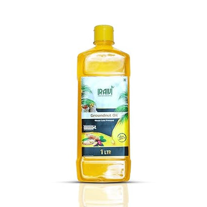 Cold Pressed Groundnut Oil Bottle 1L by Iraivi – Wood Pressed