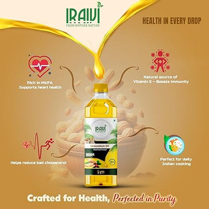 Traditional Wooden Ghani Groundnut Oil – Front View