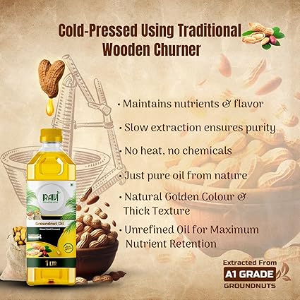 Healthy Indian Cooking Oil – Cold Pressed Groundnut by Iraivi