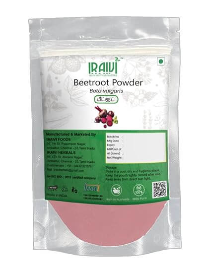 Iraivi Premium Beetroot Powder 100g – Pure Chukandar for Skin, Hair, and Energy Boost
