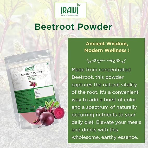 Iraivi Premium Beetroot Powder 100g – Pure Chukandar for Skin, Hair, and Energy Boost
