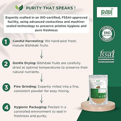 Iraivi Premium Bibhitaki Powder 100g – Thandrikkai Baheda Natural Gut Cleanser