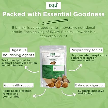 Iraivi Premium Bibhitaki Powder 100g – Thandrikkai Baheda Natural Gut Cleanser