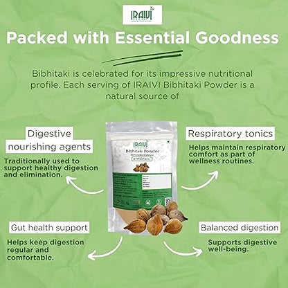 Iraivi Premium Bibhitaki Powder 100g – Thandrikkai Baheda Natural Gut Cleanser