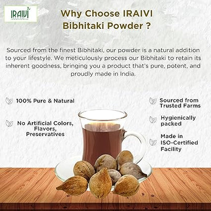 Iraivi Premium Bibhitaki Powder 100g – Thandrikkai Baheda Natural Gut Cleanser