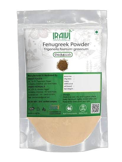 Iraivi Premium Fenugreek Powder 100g – Methi Vendayam for Digestion, Hair & Cooking
