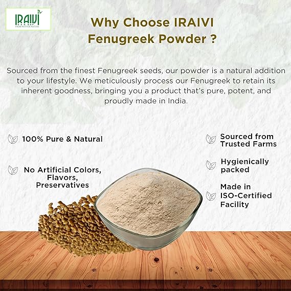 Iraivi Premium Fenugreek Powder 100g – Methi Vendayam for Digestion, Hair & Cooking
