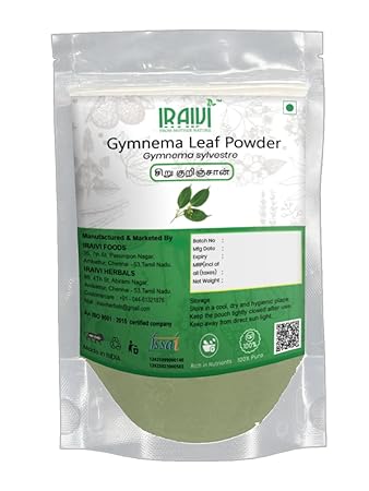 Iraivi Premium Gymnema Leaf Powder 100g – Sirukurinjan Gurmar for Blood Sugar & Weight Management
