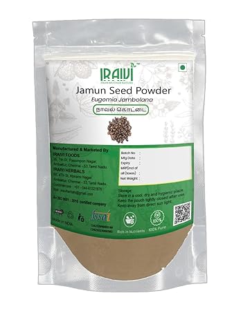 Iraivi Premium Jamun Seed Powder 100g – Naaval Kottai for Blood Sugar & Metabolic Health
