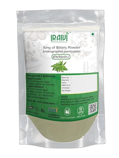 Iraivi Nilavembu Powder 100g – Kalmegh Chirayatha King of Bitters for Immunity & Detox

