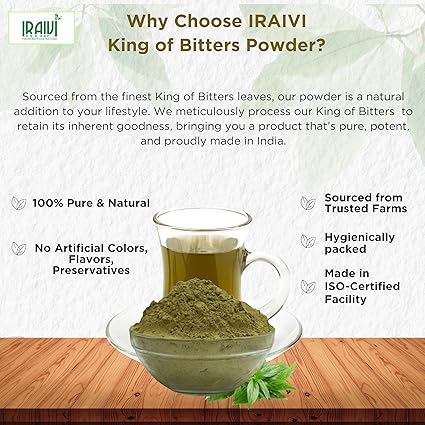 Iraivi Nilavembu Powder 100g – Kalmegh Chirayatha King of Bitters for Immunity & Detox

