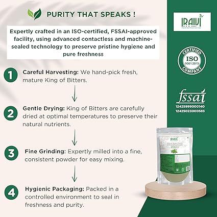 Iraivi Nilavembu Powder 100g – Kalmegh Chirayatha King of Bitters for Immunity & Detox
